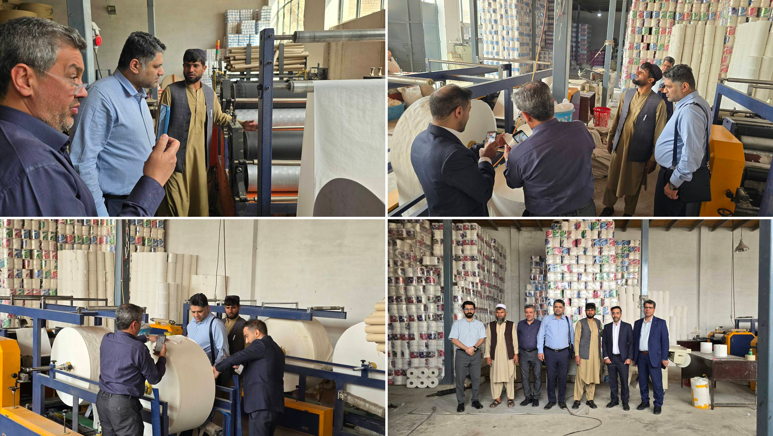 بازدید مدیرعامل تاسیکو از کارخانه تولید دستمال کاغذی در کابل
